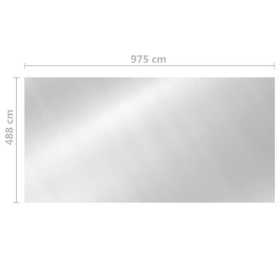 vidaXL Pokrov za bazen srebrni 975 x 488 cm PE