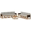 vidaXL Set vanjskih sofa 9 kom. Prirodna i svjetlosiva