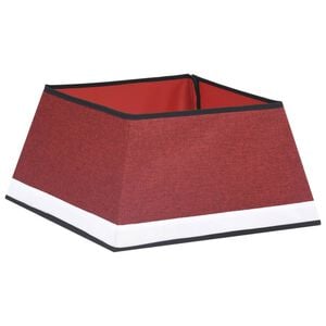 vidaXL Podloga za božićno drvce crveno-bijela 48 x 48 x 25 cm