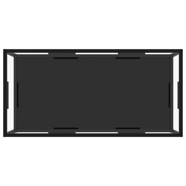 vidaXL Stolić za kavu prozirni i crni 100 x 50 x 35 cm kaljeno staklo