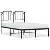 vidaXL Metalni okvir za krevet s uzglavljem crni 120x200 cm