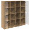 vidaXL Highboard 2 pcs Umjetnički hrast 68 x 37 x 142 cm