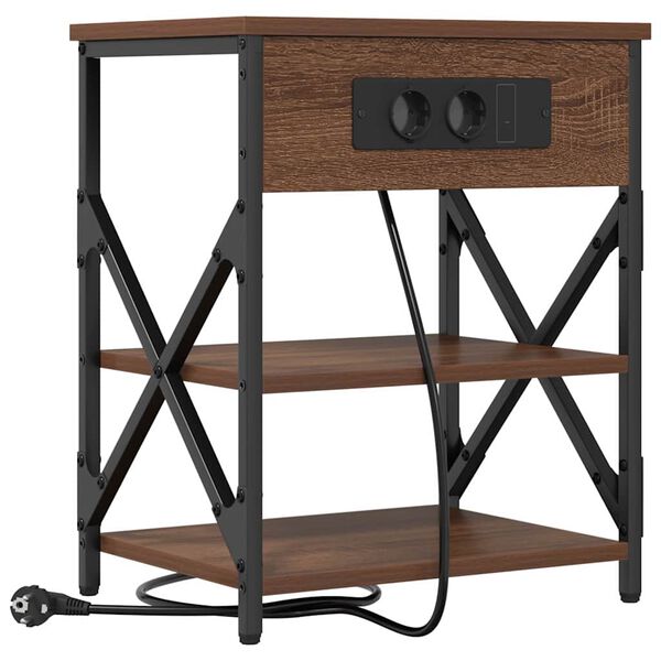 vidaXL Noćni ormar Smeđi hrast 41 x 31 x 51 cm Konstruirano drvo