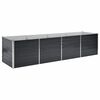 vidaXL Povi&scaron;ena vrtna gredica antracit 320x80x77 cm pocinčani čelik