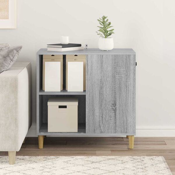 vidaXL Mačja Kuća Siva Sonoma 72 x 42.5 x 70 cm Konstruirano drvo