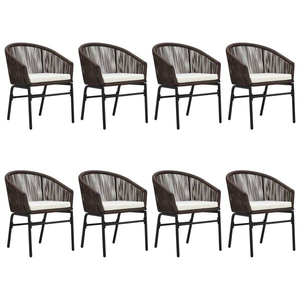 vidaXL 9-dijelni vrtni blagovaonski set smeđi