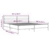 vidaXL Okvir za krevet smeđi hrast 200x200cm konstruirano drvo i metal