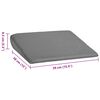 vidaXL Jastuk za sjedalo Siva 39 x 38 x 8,5 cm