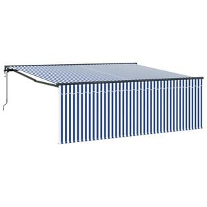 vidaXL Povlačivi tende Plava i bijela 400 &times; 300 cm