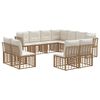 vidaXL Set vanjskih sofa Prirodna Poliester