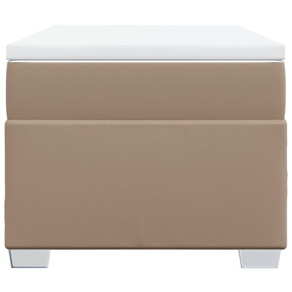 vidaXL Krevet s oprugama i madrac cappuccino 80x200 cm od umjetne kože