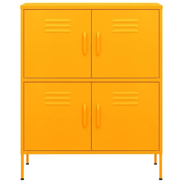 vidaXL Ormarić za pohranu boja senfa 80 x 35 x 101,5 cm čelični