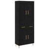 Highboard s ladicama Crni hrast 69,5 x 34 x 180 cm Konstruirano drvo