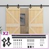 vidaXL Klizna vrata s priborom za montažu 80 x 210 cm masivna borovina