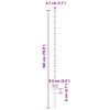 vidaXL Stup za ogradu 5 pcs Srebrno 140 cm Čelik