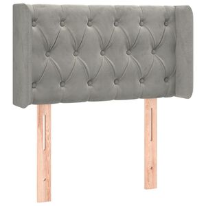 vidaXL Uzglavlje s u&scaron;ima svjetlosivo 83x16x78/88 cm bar&scaron;unasto