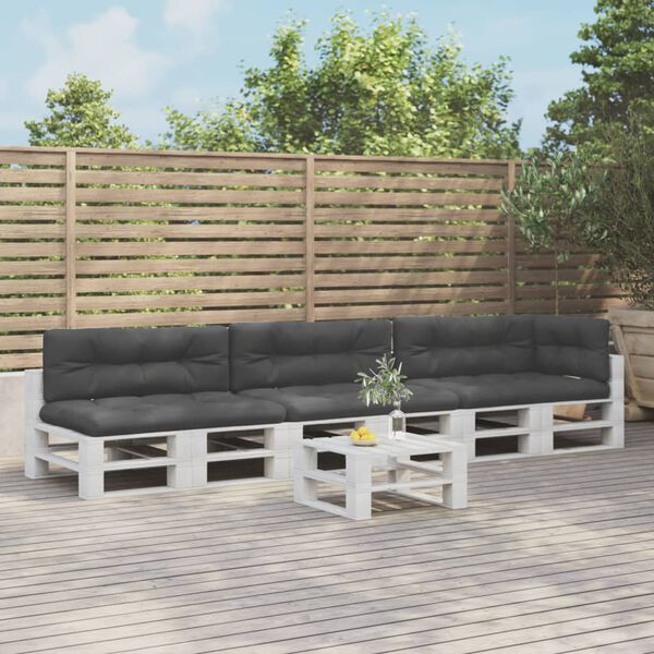 vidaXL Jastuci za palete 7 kom crni od tkanine