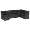 vidaXL 8-dijelni set vrtnih sofa od poliratana s jastucima crni