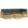vidaXL Set vanjskih sofa 7 pcs Bijela i antracit Poliester