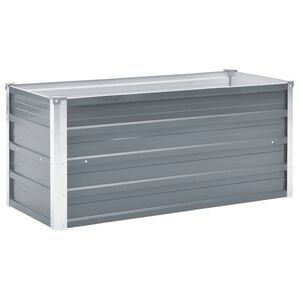 vidaXL Vrtna sadilica od pocinčanog čelika 100 x 40 x 45 cm siva