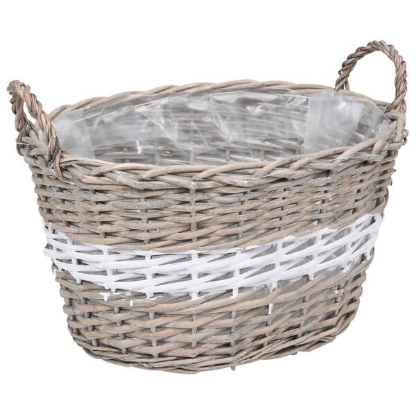 vidaXL Povišena gredica 3 kom od pruća s PE oblogom