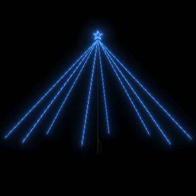 vidaXL Božićno drvce s LED svjetlima 576 LED žarulja plavo 3,6 m