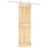 vidaXL Klizna vrata 70 x 210 cm Čvrsta borovina (neobrađena)