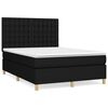 vidaXL Krevet s oprugama i madracem crni 140 x 190 cm od tkanine