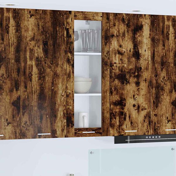 vidaXL Viseći ormarić s pohranom Dimljeni hrast 40 x 31 x 100 cm