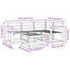 vidaXL Set vanjskih sofa 5 pcs Prirodna Čvrsto drvo akacije
