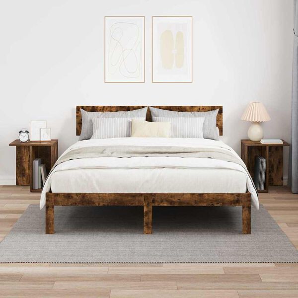 vidaXL Konačna Stolić 2 pcs Dimljeni hrast 37 x 32 x 40 cm