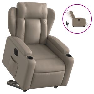 vidaXL Električni naslonjač na podizanje umjetna koža boja cappuccina