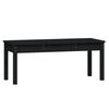 vidaXL Vrtna klupa crna 109x44x45 cm od masivne borovine