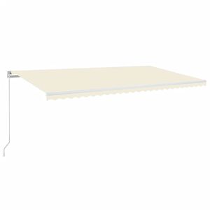 vidaXL Tenda na ručno uvlačenje s LED svjetlima 600x350 cm krem