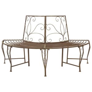 vidaXL Klupa pod drvetom 4-Broj sjedala 160 x 80 x 89 cm Čelik