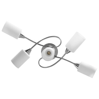 vidaXL Stropna svjetiljka s keramičkim sjenilima 5 žarulja E14 bijela