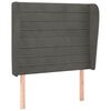 vidaXL Uzglavlje s u&scaron;ima tamnosivo 83 x 23 x 118/128 cm bar&scaron;unasto
