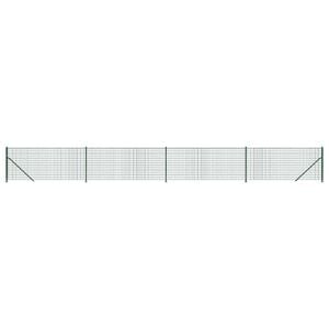 vidaXL Ograda od žičane mreže s prirubnicom zelena 0,8 x 10 m