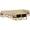 vidaXL Set vanjskih sofa 9 pcs Bijela i bež 79 x 79 x 37 cm