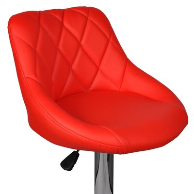 vidaXL Barski stolci od umjetne kože 2 kom crveni