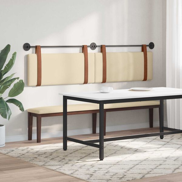 vidaXL Držeće uzglavlje Zidne Krema 210 x 55 x 5 cm Antikni PU