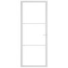 vidaXL Unutarnja vrata 83 x 201,5 cm Bijela od ESG stakla i aluminija