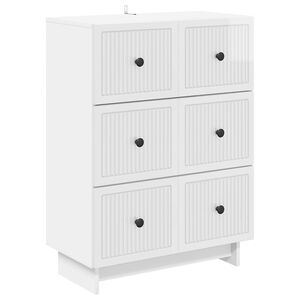 vidaXL Ormar s ladicama Bijela visokog sjaja 66 x 34,5 x 90 cm