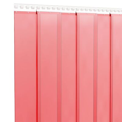 vidaXL Zavjesa za vrata crvena 300 mm x 2,6 mm 25 m PVC
