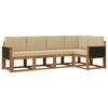 vidaXL Set vanjskih sofa 5 kom. 5-sjedala Prirodna i bež