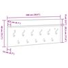 vidaXL Vje&scaron;alica za kapute na zidu Zidne Staro drvo 100 x 40 x 12 cm