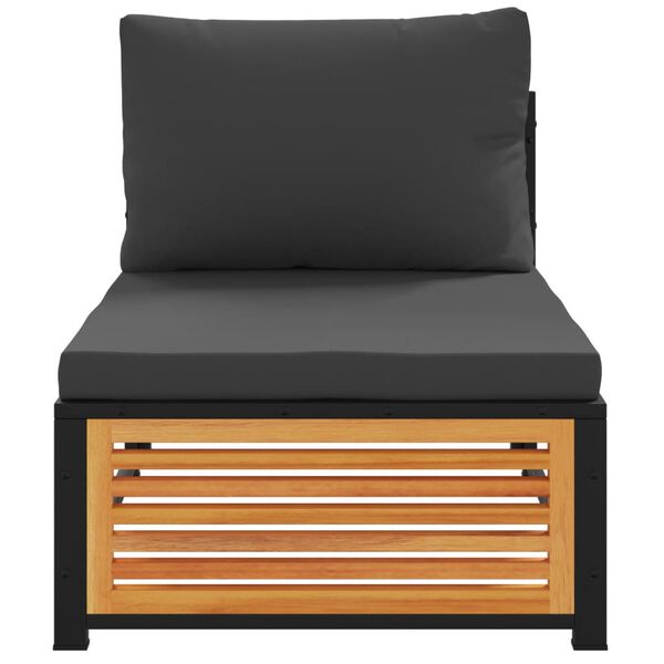 vidaXL Vrtna sofa bez naslona za ruke s jastucima masivno drvo bagrema