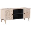 vidaXL TV ormar Bijelo 105 x 33,5 x 46 cm Čvrsto drvo manga