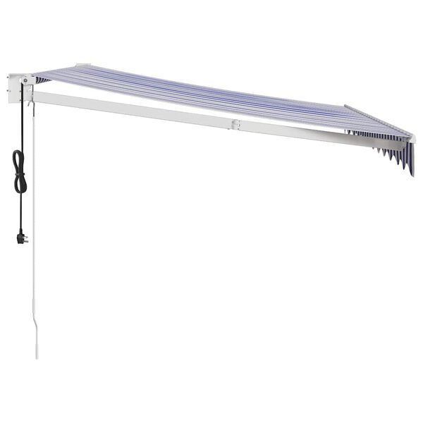 vidaXL Automatska tenda na uvlačenje plavo-bijela 3,5 x 2,5 m