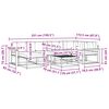 vidaXL Set vanjskih sofa s jastukom 7 pcs Prirodna i krem